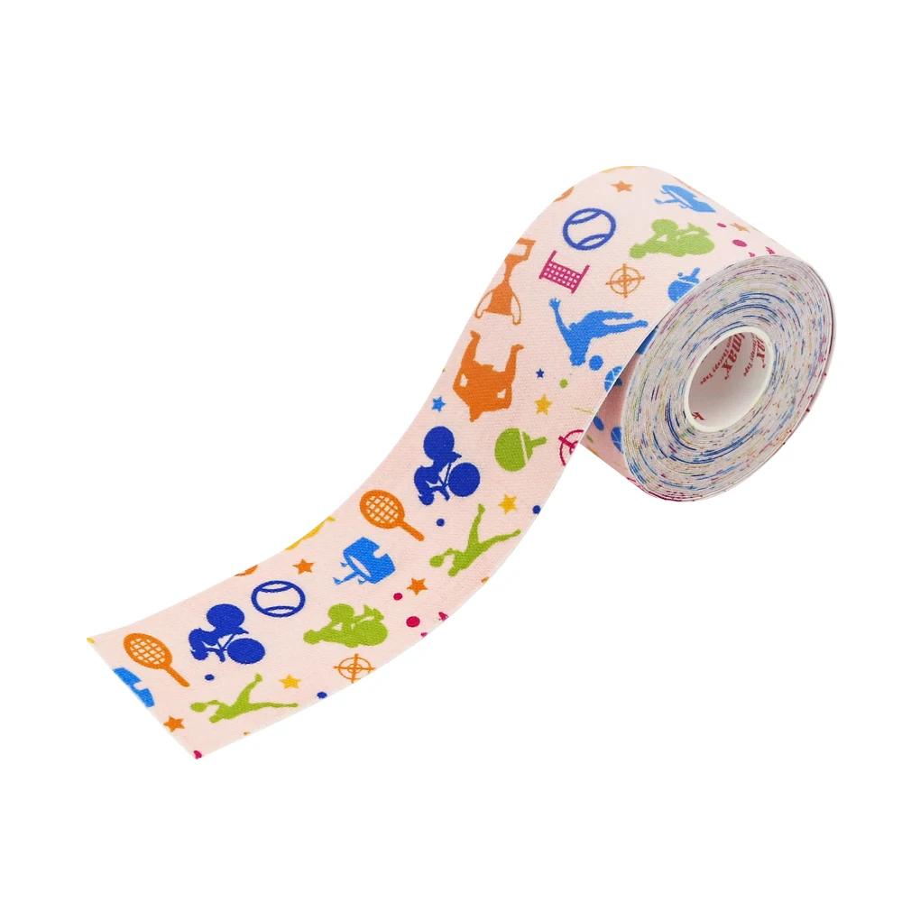 Kindmax печатная кинезиологическая лента из хлопка 5 см м эластичная Спортивная