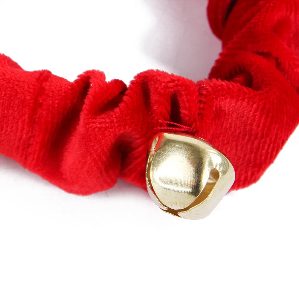 

Christmas Dog Collar and Anklet Set Dogs Costume Red Necklace with Bell Pet Supplies for Christmas Party Festival Decoration