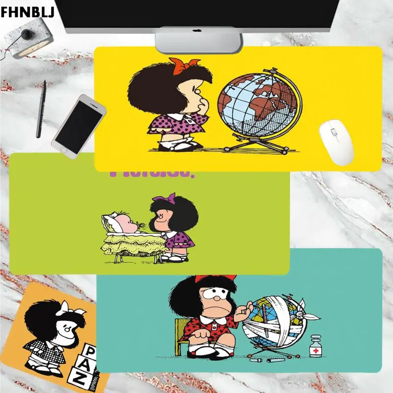 

FHNBLJ мультфильм Mafalda красивые аниме игровые коврики коврик для мыши Размер для клавиатуры коврик для мыши для подарка парню