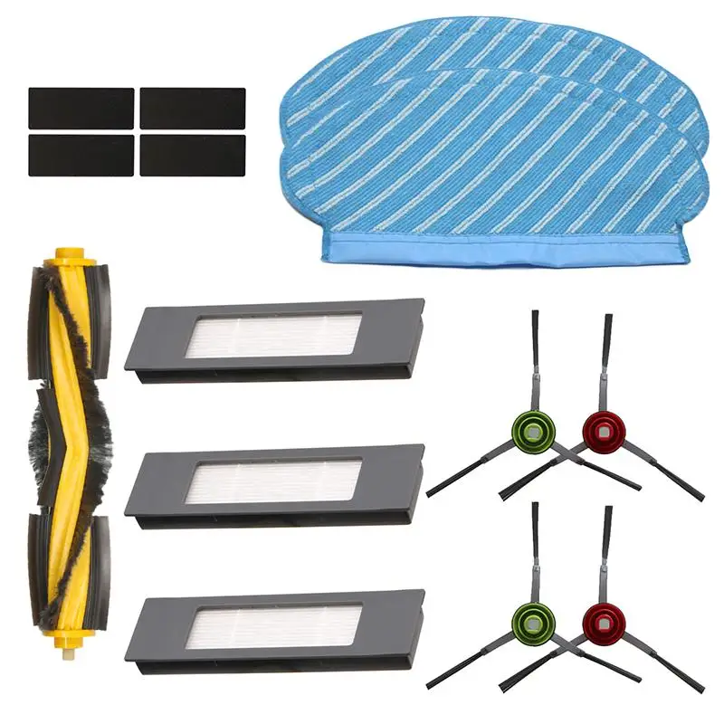 

Mop Filters Roller Side Brush Set For Ecovacs Deebot OZMO Vacuum Cleaner Parts