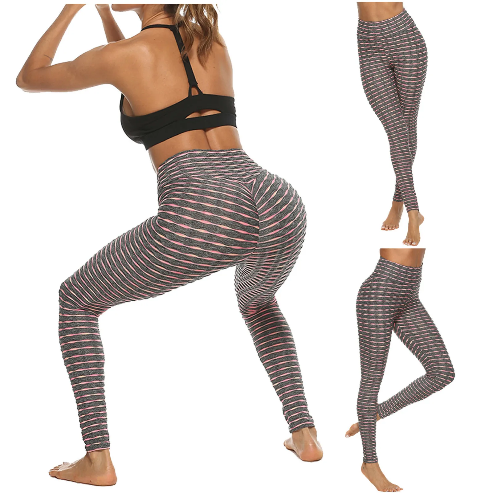 

Женские эластичные леггинсы для фитнеса с сетчатым принтом и высокой талией, штаны для йоги