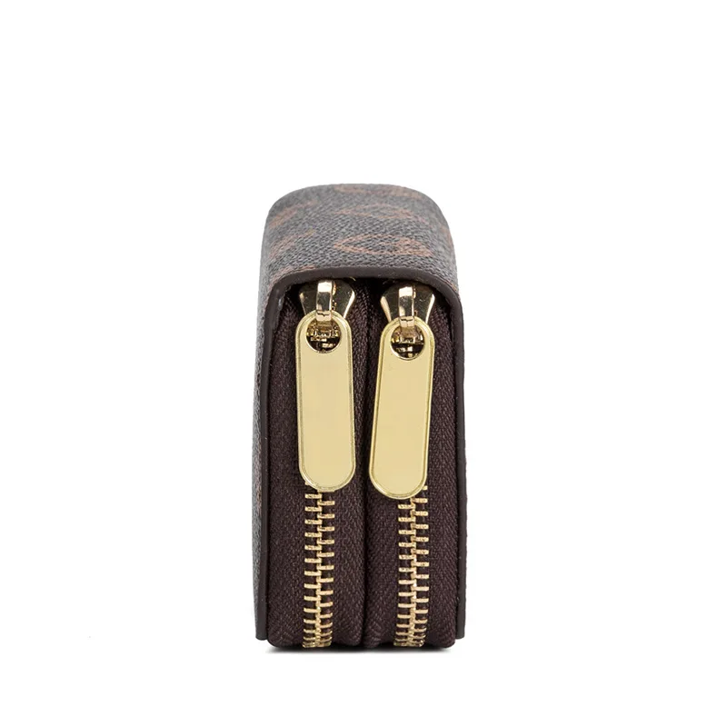 

Multifunction High capacity Card Bag Vintage print Contracted Purse Classical Floral Brand Deisgner female Purse Short Wallet