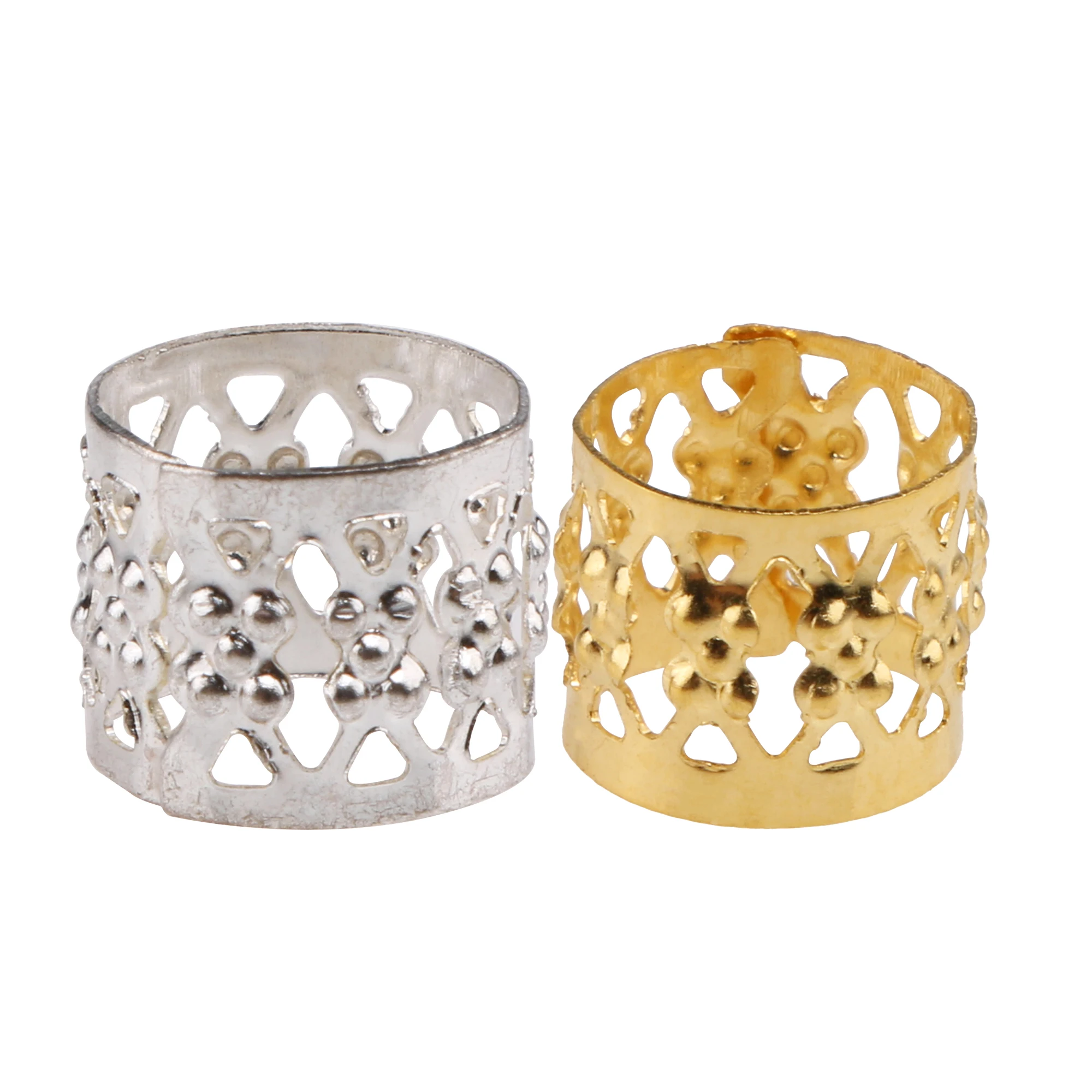 

20pcs Hair Jewelry Braid Rings Decoration Pendants Dreadlocks Beads Cuffs Rings Diy Metal Hair Rings Beading Accessories Bead
