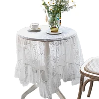 vintage embroidery lace table cloth flower home decor coffee table cover white table cloths for events nappe transparente e065