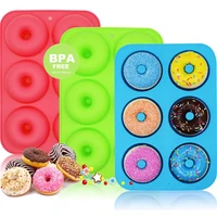 bpa free silicone donut pan non stick baking mold for 6 full size donutsbagelscake diy decoration tools bagels muffins donuts