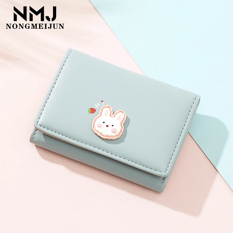 

Wallets for Women 2021 Cartoons Fashion Cute Luxury Women Small PU Leather Short Card Hold Package New Female Wallet Coin Purse