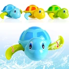 Милые Мультяшные Детские Игрушки для ванны, заводная черепаха для ванной, детская заводная животная, маленькая черепаха, бегемот, рыба, плавательная игра