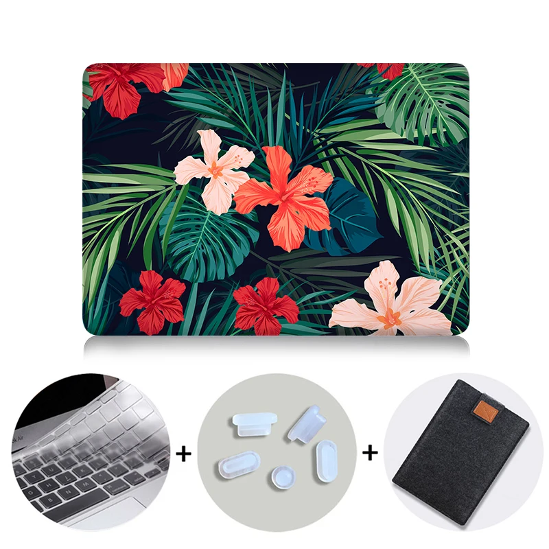 MTT чехол для ноутбука Macbook Pro retina 13 15 с сенсорной панелью тропические растения чехол для macbook Air 11 13 12 дюймов Funda - Цвет: MB01