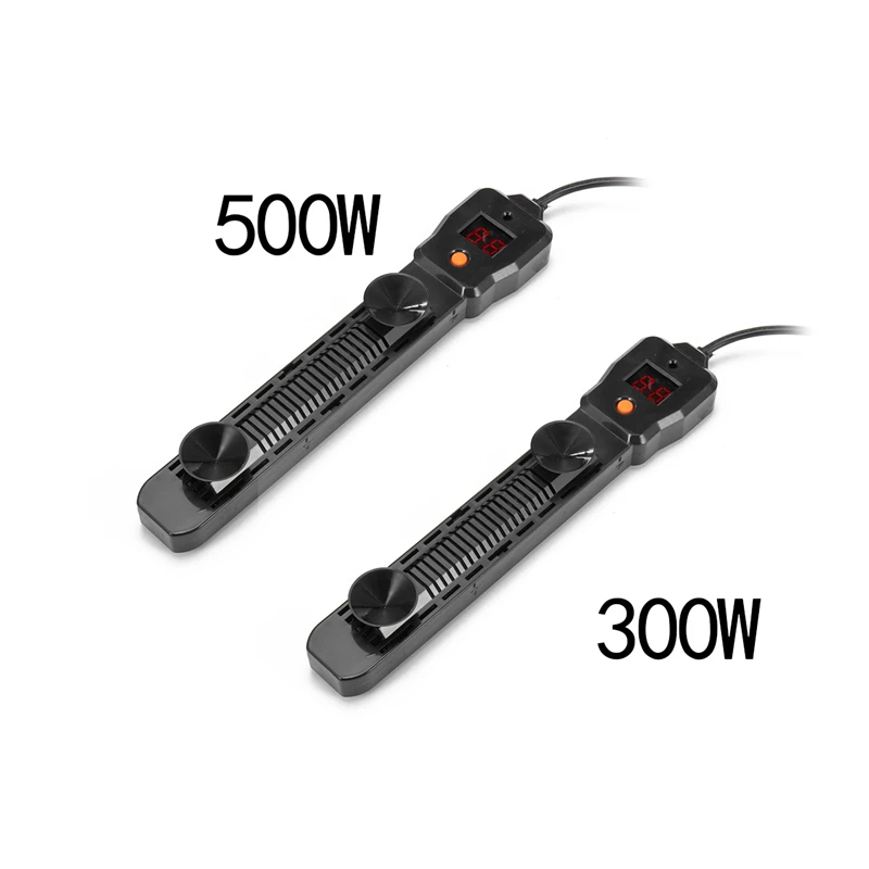 

300/500W Aquarium Submersible Heater Fish Tank LCD Display Digital Adjustable Water Heater Rod Temperature Control Supplies Tool