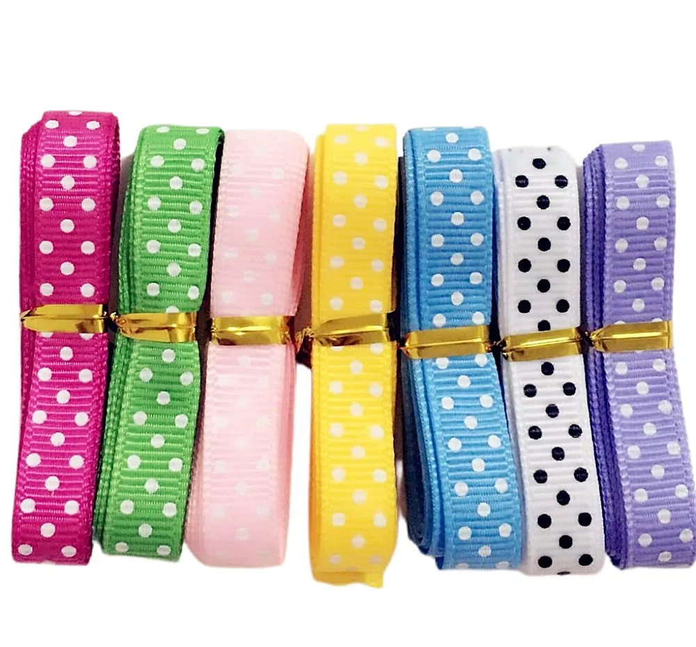 

3/8" 7yards/lot (1 yards/color) grosgrain ribbon DIY Decorative arts and crafts