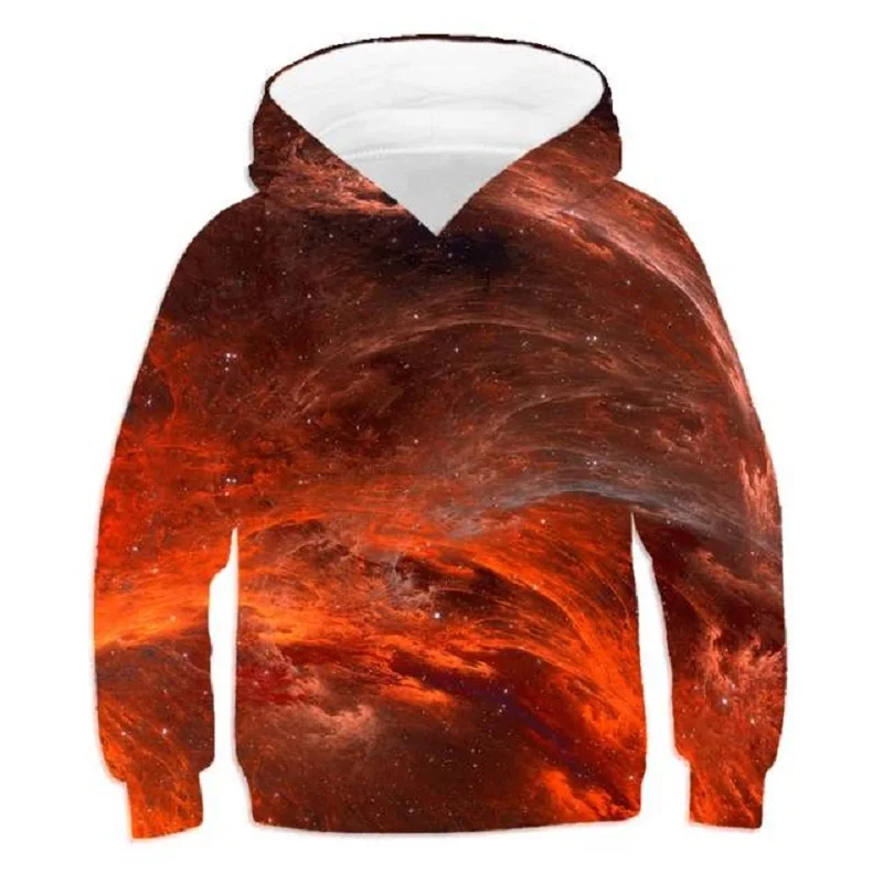 

2021 New Children's Animation Universe 3D Printing Mars Planet Loose Fashion Quick-Drying Pullover Sweater