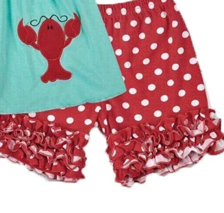 Новейший дизайн модное платье для маленьких девочек с рисунком лобстера одежда и