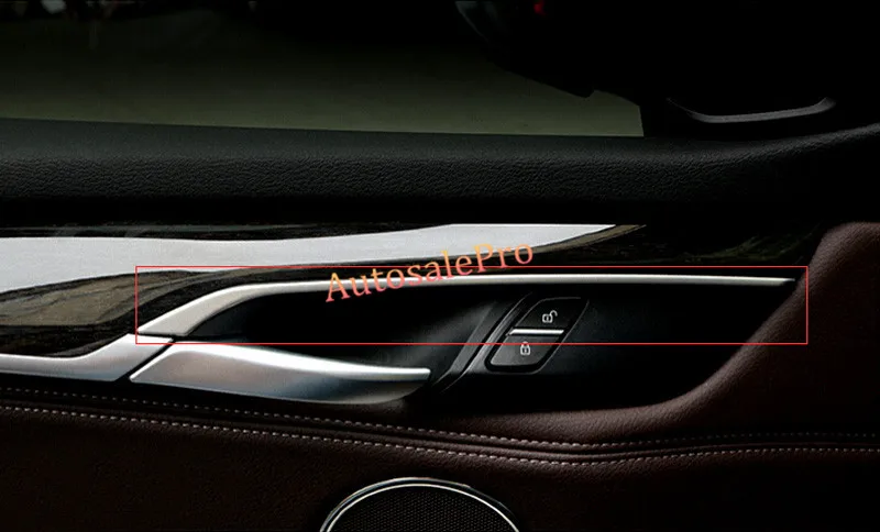 

For BMW X5 F15 2014 2015 Stainless Steel Interior Door Handle Bowl Decorative Cover Trim Matte