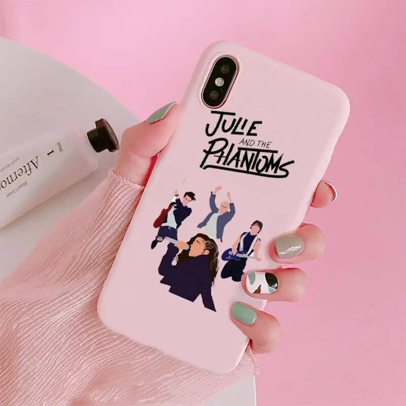 

American TV Julie and the Phantoms Phone Case Candy Color for iPhone 6 7 8 11 12 s mini pro X XS XR MAX Plus