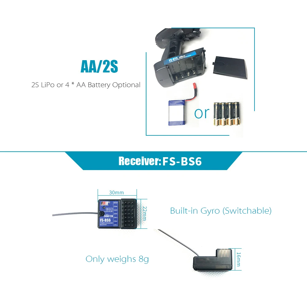 FlySky FS GT5 2 4G 6CH AFHDS передатчика радиоуправляемой модели к компьютеру w/ BS6 приемник