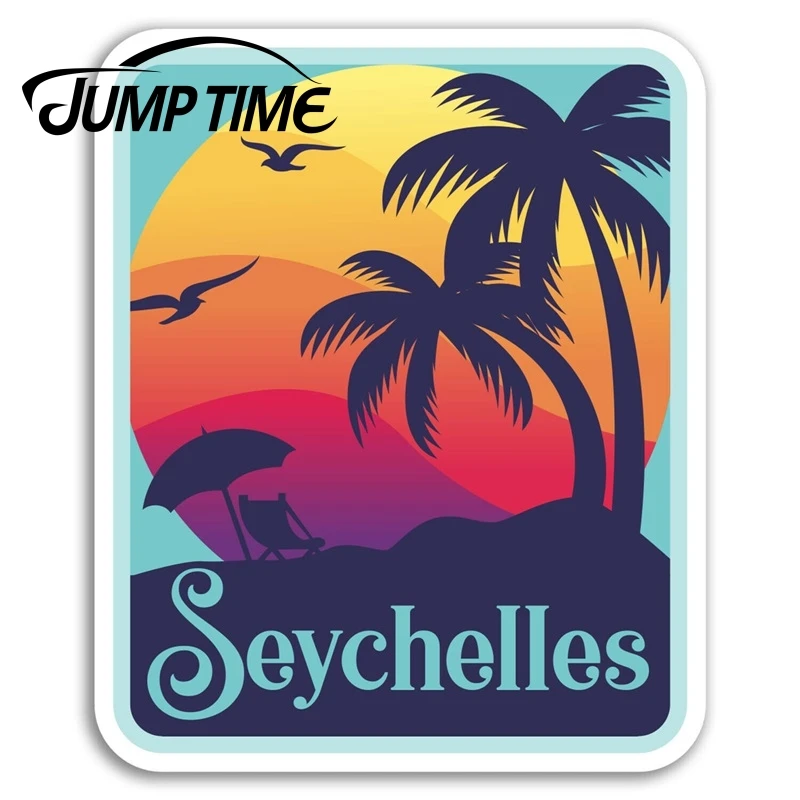 

Виниловые наклейки на Сейшельские острова "время скакания", имитация заката, наклейка на окно ноутбука, багажа, водонепроницаемые автомобил...