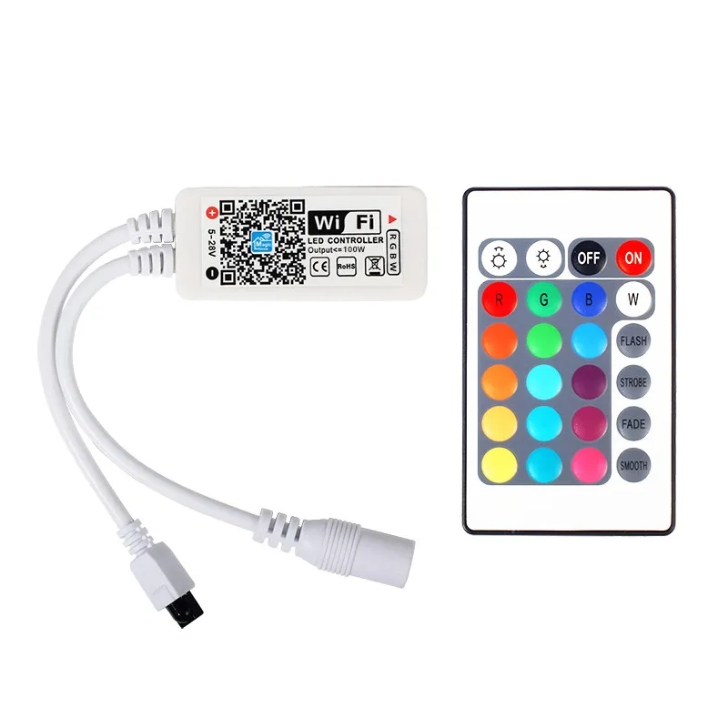 

WiFi RGB Controller 24 Key Universal Remote Control For LED Strip Light Magic IR Controller RGBW Light Tape Smartphone Control