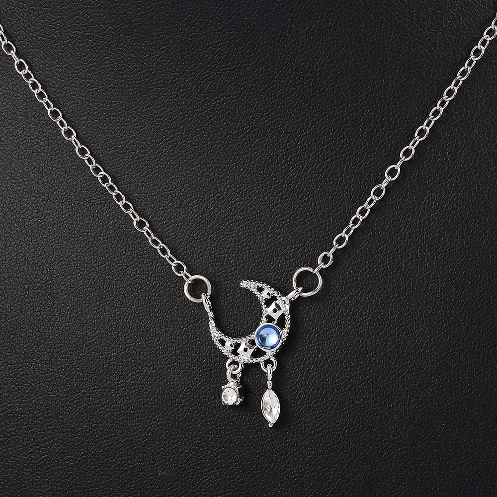 Красивое ожерелье с подвеской в виде Луны изысканные украшения рождественские