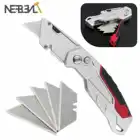 Многофункциональный складной нож электрика, в комплект входят 4 стальных лезвия для кемпинга на открытом воздухе, резка бумаги, пластиковая труба, легко носить с собой