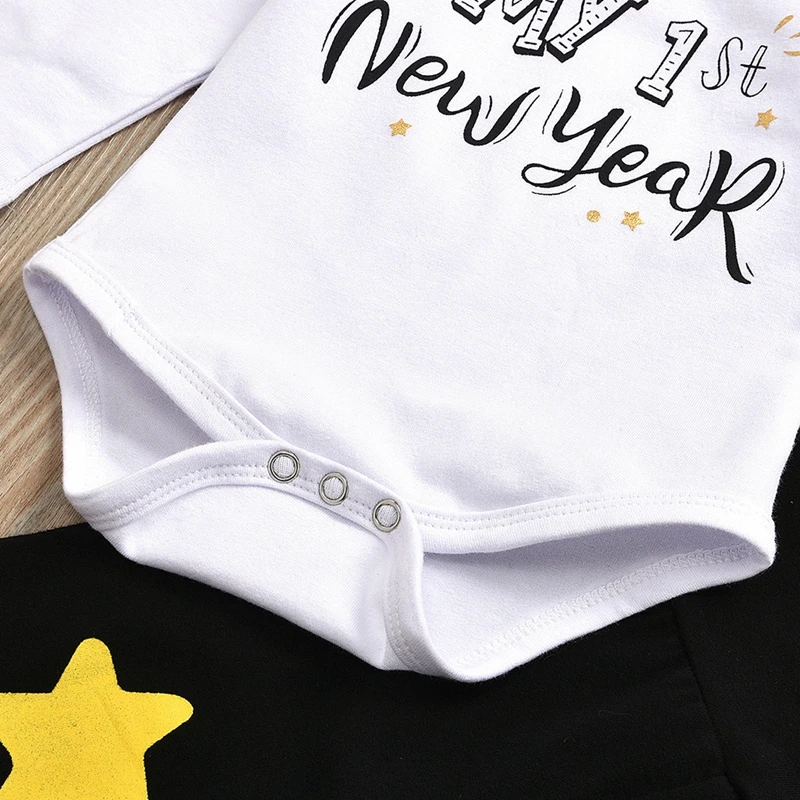 Детская одежда на 1 й новый год боди для новорожденных девочек и мальчиков