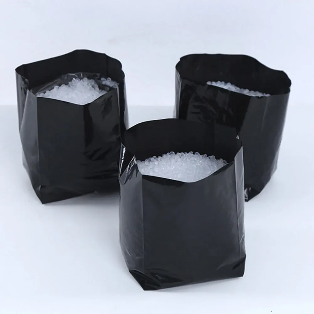 

100 Pcs Thin PE Nursery Bags Plant Grow Bags Fabric Pots with Breathable Holes for Home Farming Gardening Suppl