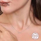 Женское Ожерелье из стерлингового серебра 925 пробы CANNER, 9 Небольших Подвесных цепочек с цирконием, ювелирные изделия
