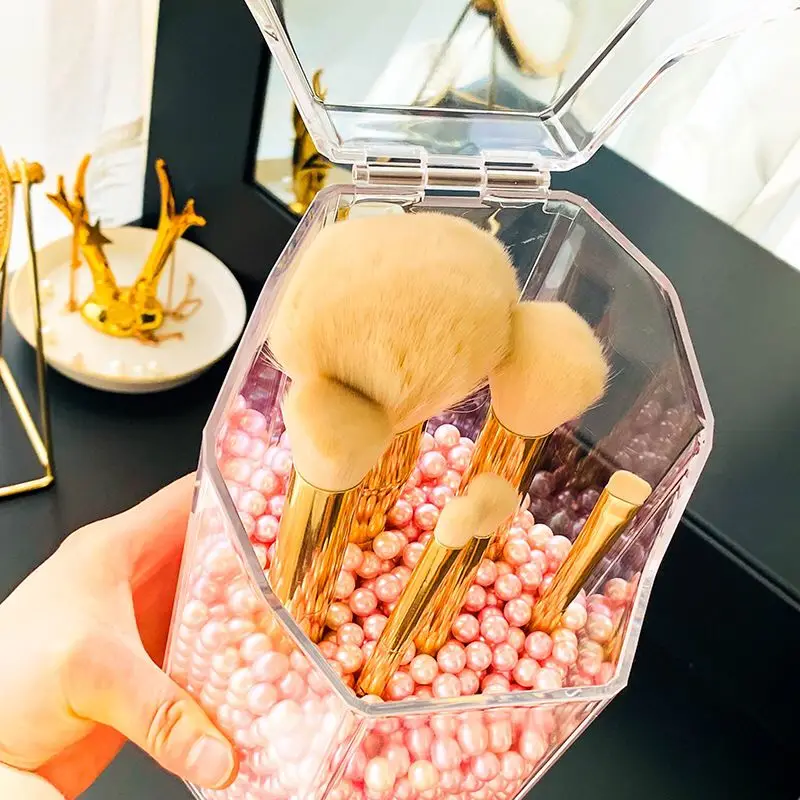 Прозрачный акриловый чехол с откидной крышкой пылезащитный коврик для кистей