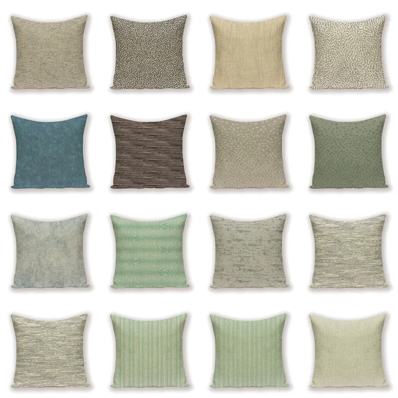 Наволочка для диванной подушки с геометрическим рисунком в скандинавском