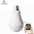 Панорамная IP-камера, 1080P, Wi-Fi светодиодный ная подсветка, двухстороннее аудио, приложение ICSee, беспроводная домашняя система видеонаблюдения, лампа-лампа рыбий глаз