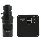 Промышленный видеомикроскоп SONY IMX185 HDMI, измерительная камера с креплением C + объектив 180x 300x C-MOUNT для телефона, процессор печатная плата ремонт, пайка
