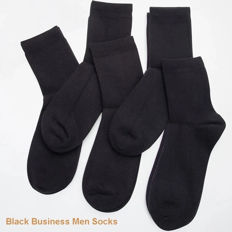 

10 Pairs/Lot High Quality Men's Cotton Socks Black Business Socks Breathable 2021 New Autumn Winter Male Gift Sox PLus Size40-45
