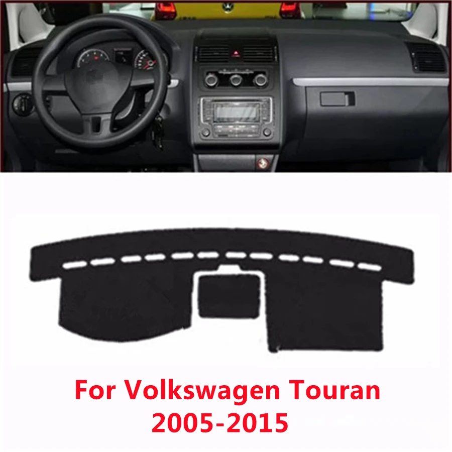 

Автомобильный коврик для приборной панели, коврик для Volkswagen Touran (2005-2015) 2006-07-08-09-10-11-12-13-2014, Автомобильный Ковер от солнца