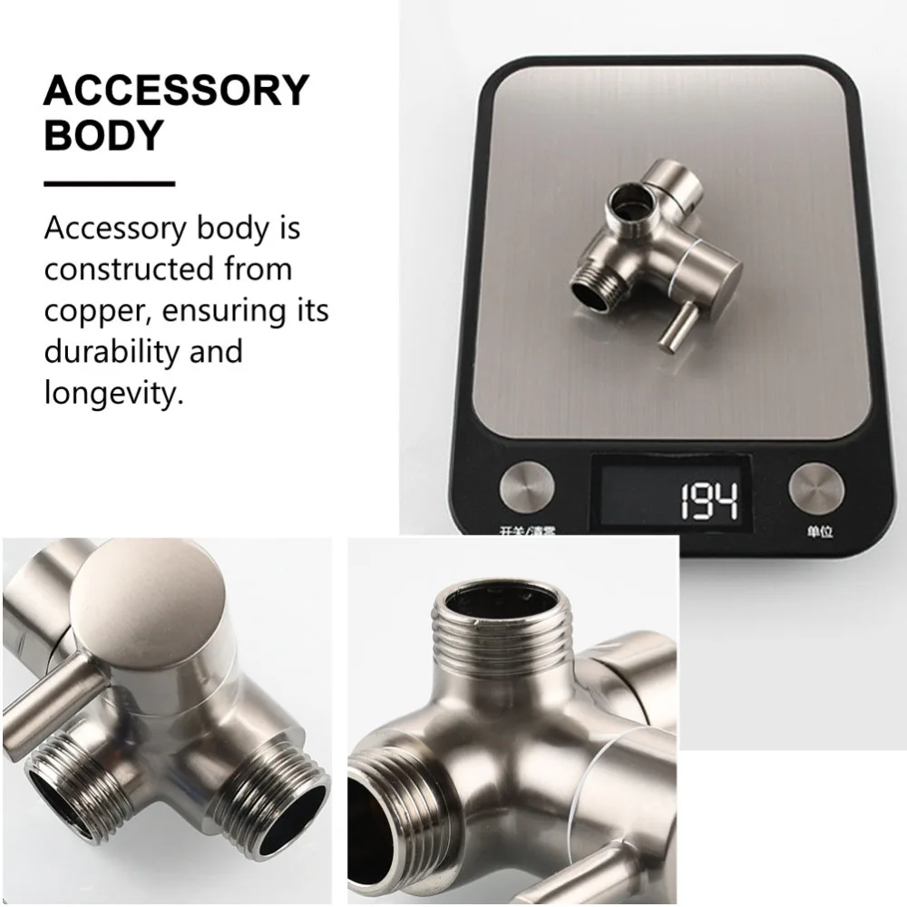 

1pc 3-Way Shower Arm Diverter Valves for Handheld Shower