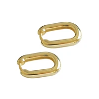 2021 new creative geometric ear buckle female oval handmade rings summer simple jewelry