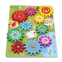 kids wooden animal gears 3d block assembly animal assembled building blocks montessori materials toys education gift
