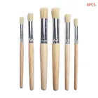 6 шт.компл. кисть с акварелью для трафаретов разных размеров с деревянной ручкой для детей и студентов