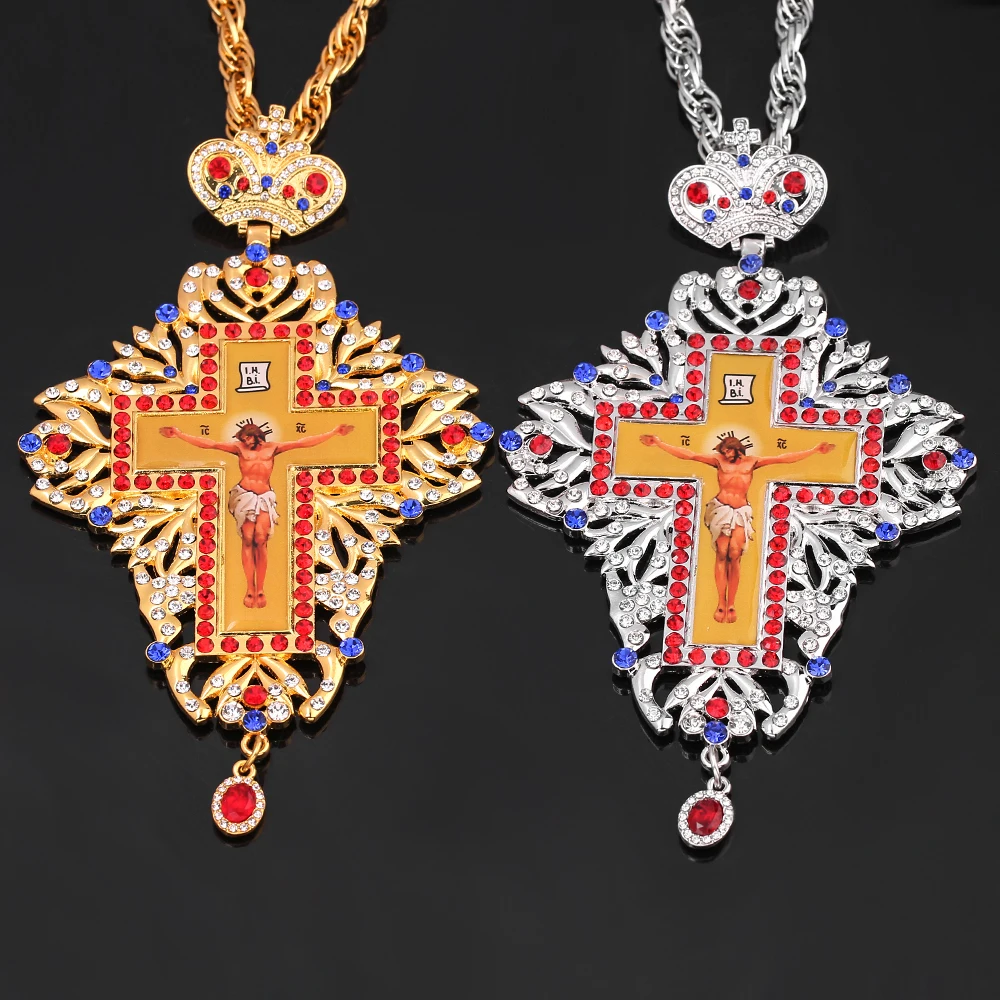 Христианская церкви золотой крест распятие ортодоксальный подарок на крестины