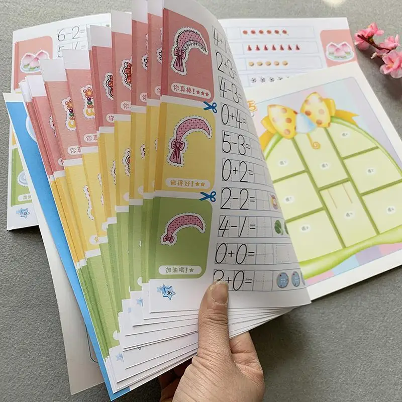 

Within 5/10 Children's Addition and Subtraction Learning Mathematics Children kindergarten picture Exercise Book For kids Toys