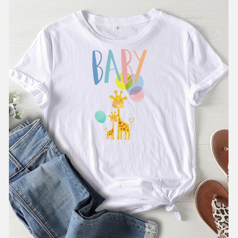 Детская футболка с принтом в виде воздушных шаров для девочек Милая женская