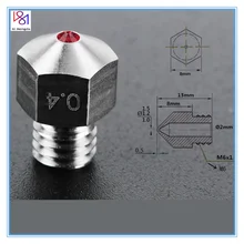 Titanium Alloy Mk8 Ruby Nozzle 0.4mm 1.75mm Nozzles High Temperature For PETG ABS PET PEEK Nylon 3d Printer Parts