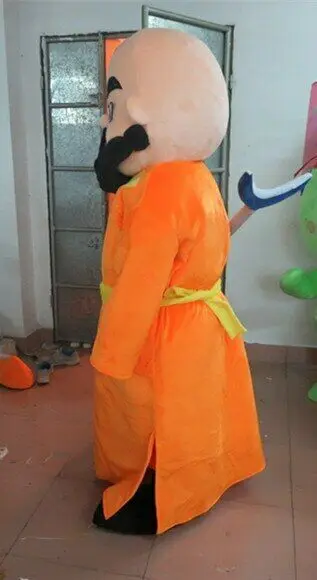 

Bald Cartoon Doll Mascot Costume Cosplay Party Fancy Dress Up Carnival Stage Performance Clothes Adult Size One Piece