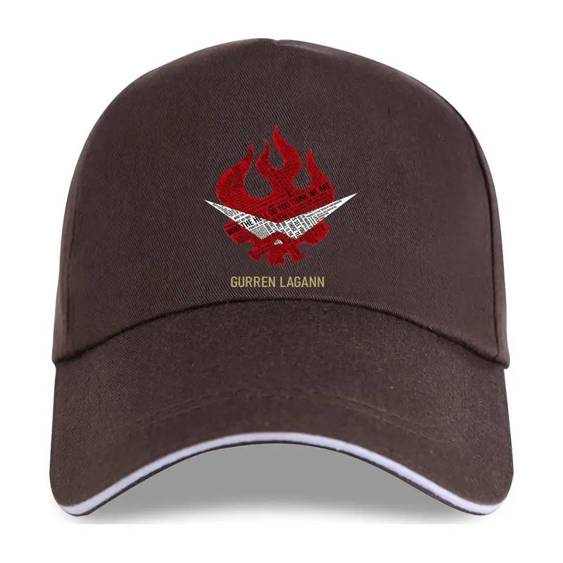 

New Mens Geek Gurren Lagann Typography Baseball cap 5x Men Streetwear 100% Cotton Printed Cute