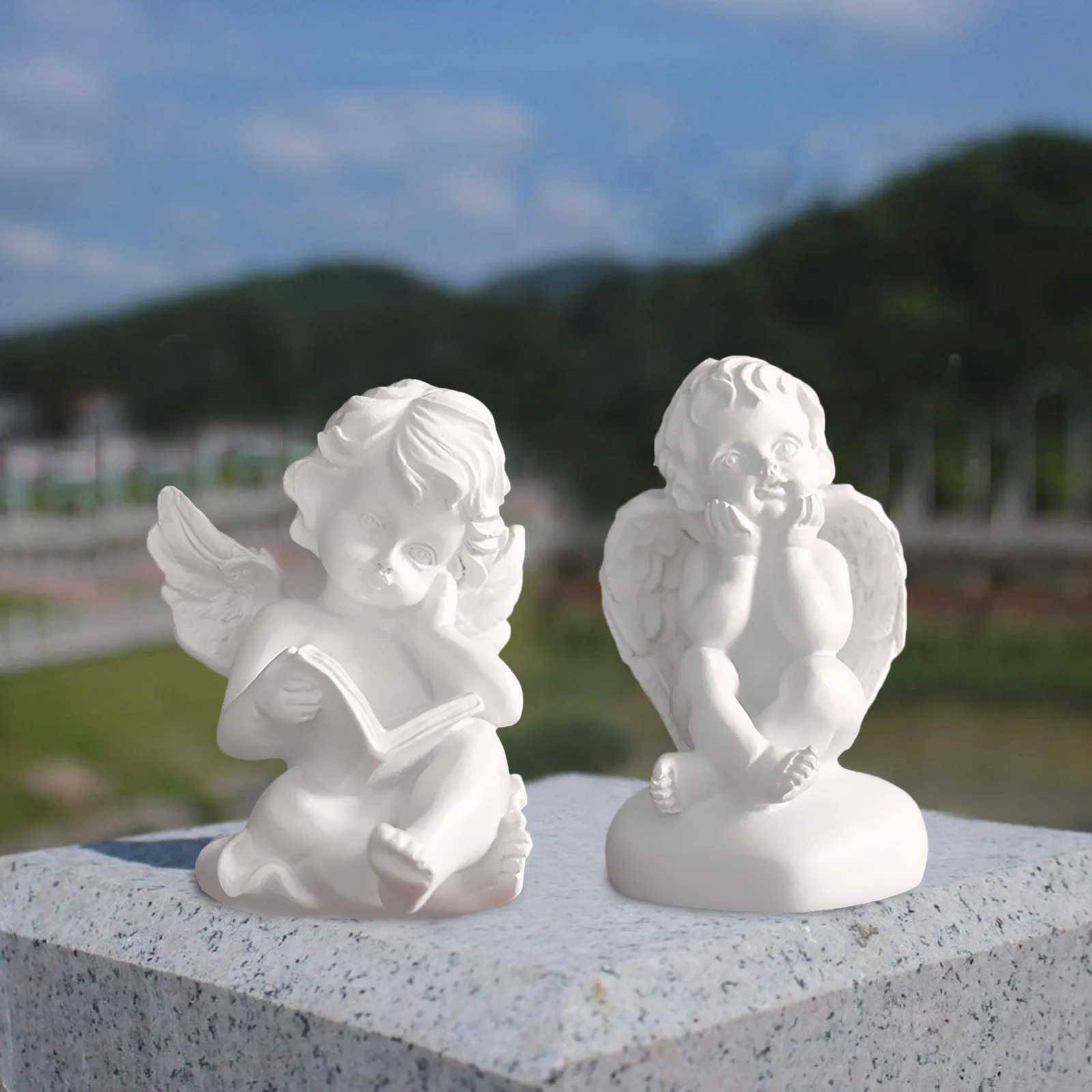 

Praying Cherub Adorable Cherubs Angels Statues Figurine Indoor Outdoor Home Ornament Accessories Elves Desk Decor Gift