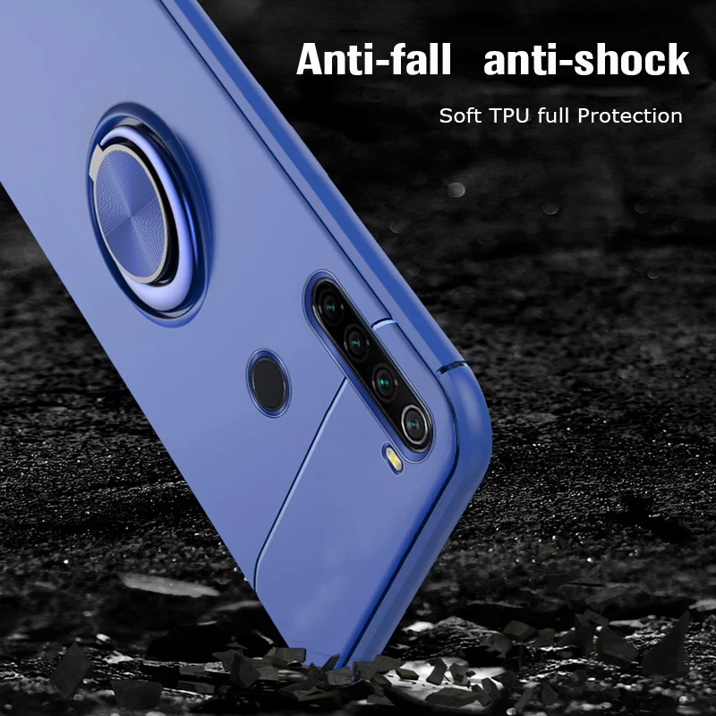 Кольцевой кронштейн, чехол для телефона для Xiaomi Redmi Note 8 Pro, чехол, Мягкий Силиконовый противоударный чехол на заднюю панель для Redmi Note 7 8 Pro, кольцевой чехол