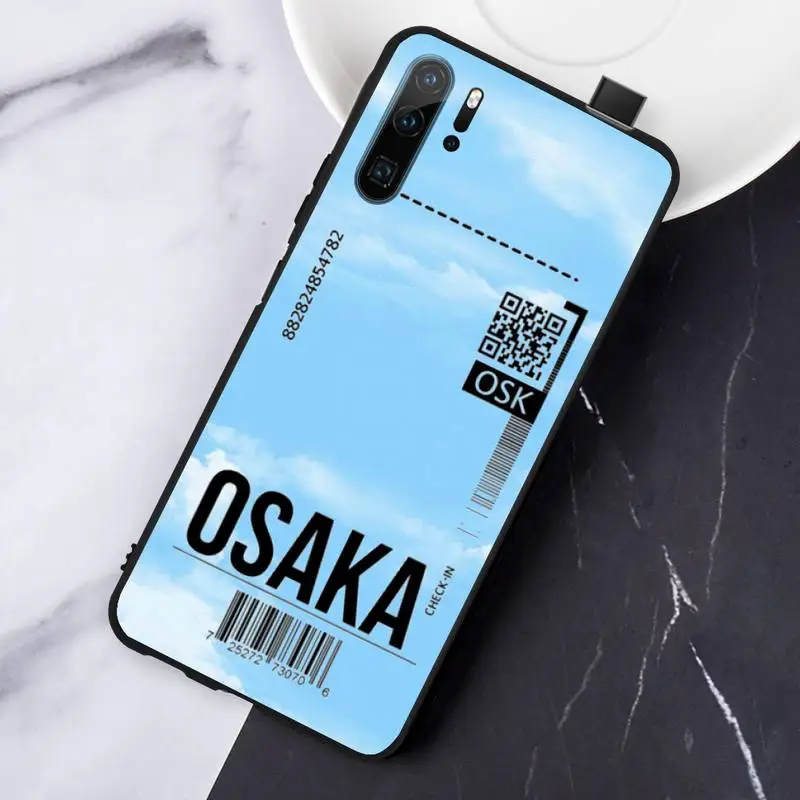 

Clouds Sky air Ticket Phone Case For Huawei honor Mate P 10 20 30 40 Pro 10i 9 10 20 8 x Lite