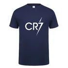 Футболка CR7 с изображением Криштиану Роналду, новые модные хлопковые футболки с коротким рукавом и круглым вырезом для футбола, женская футболка