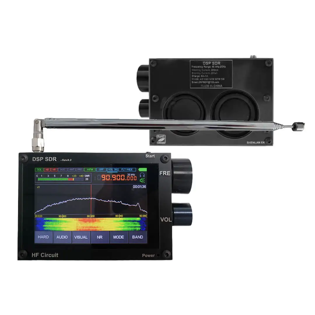 V1.10C Offical Code Thicker 3.5&ampquot 50KHz-2GHz Malachite DSP SDR Receiver Malahit Shortwave Radio With Battery Speaker | Мобильные