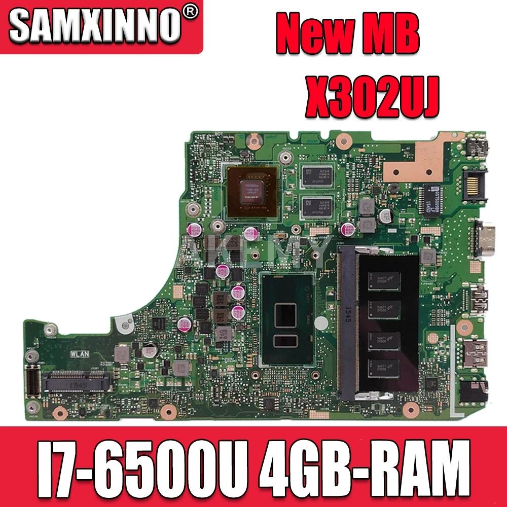 

Материнская плата Akemy X302UJ X302UV для ноутбука ASUS X302UJ X302U X302UV X302UA/UJ, материнская плата I7-6500U GT920M/GT940M 4GB-RAM