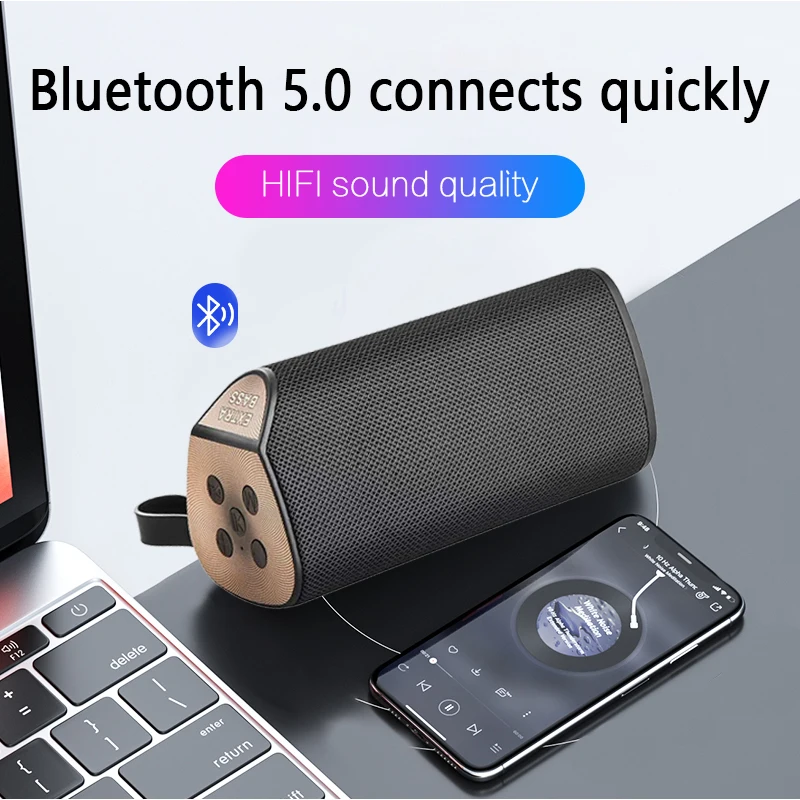 

Caridite GT111 Portable Bluetooth Speaker Subwoofer Small Speaker Bluetooth Speaker Mini Outdoor Speaker Sports Speaker