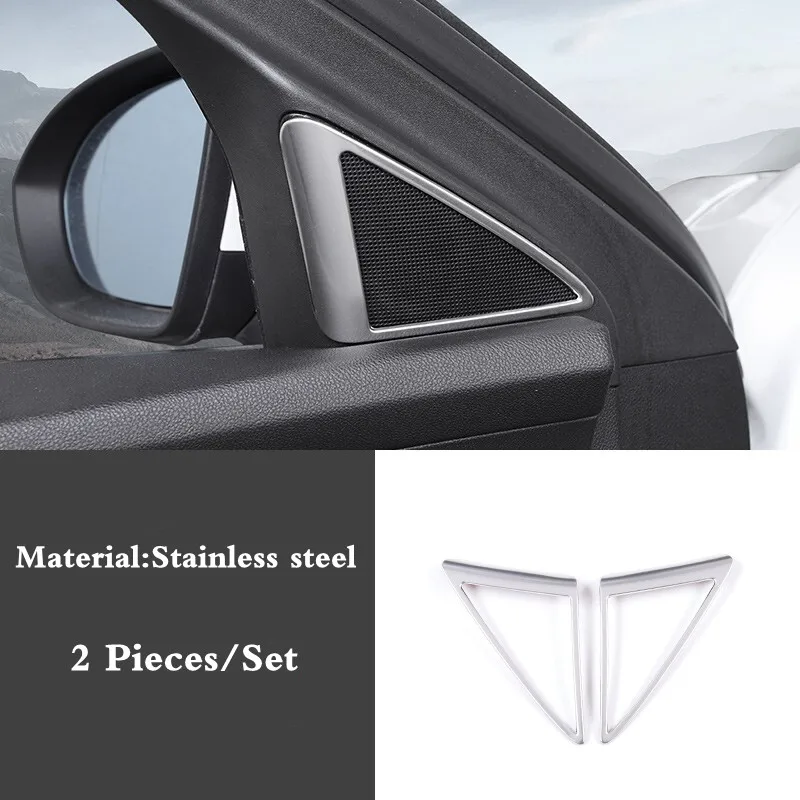 

For Buick Regal 2017 2018 2019 Stainless steel interior A-pillar Speaker Loudspeaker frame cover trim car styling Accessories